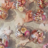 Ribbed Sphere- Dried floral bauble