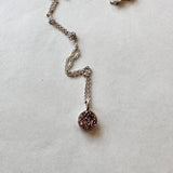 Druzy Copper Round Pendent on a Sterling Silver Chain