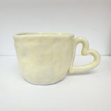 Yellow Heart Handmade Mug