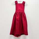 Linen Pinafore - Red