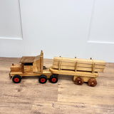 Wooden Truck with Square Logs