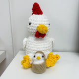 Handmade Crochet Hen with Chick