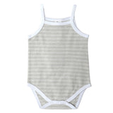 Organic Pique Striped Singlet Bodysuit