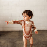 Biscuit Stripe Long Sleeve Bodysuit