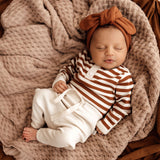 Biscuit Stripe Long Sleeve Bodysuit