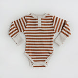 Biscuit Stripe Long Sleeve Bodysuit