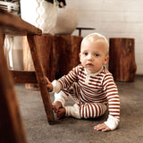 Biscuit Stripe Growsuit