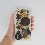 Cookies and Cream White Chocolate Bar with Golden Wafer
