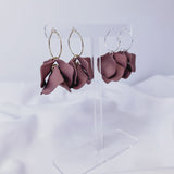 Peony Hoops - Vintage Plum