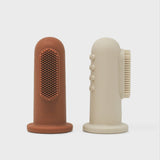 Mushie Finger Toothbrush - Clay/Shifting Sand
