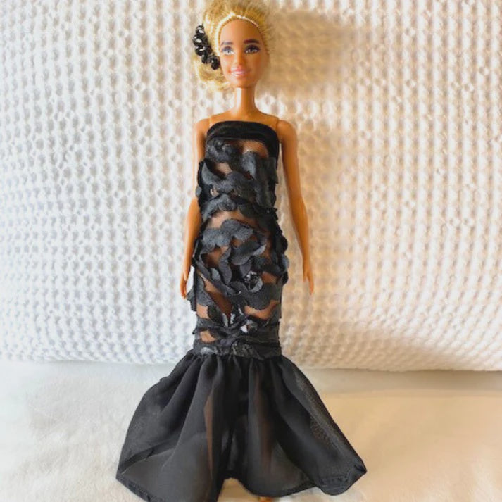 Barbie Evening Dress (Black) – Gather + You