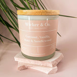 Warm Winter & Floral, Vanilla, Coconut, Rose & Sandalwood Candle