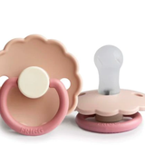 Frigg Daisy Pacifier Silicone or Rubber - Peony