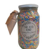 Sensory rice surprise jar- Pastel rainbow mix