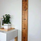Height chart ruler- Walnut stain