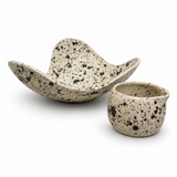 Handmade Speckled Pottery Bowl & Jug Set