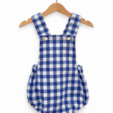 Blue Gingham Romper