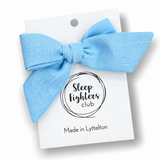 Poppy Bow Linen - Soft Blue