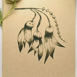 Kowhai Notebook - Forest Green on Kraft