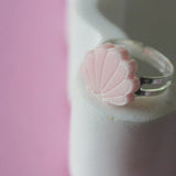 Pink Shell Statement Ring