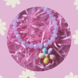 Shimmering Rainbow Flower Bracelet - Lavender