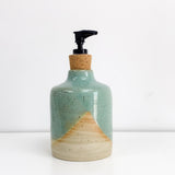 Handmade Pottery Oil Pourer - Mint/Natural