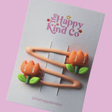 Orange Tulip Clips