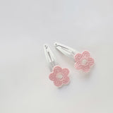 Petite Appliqué Daisy Snap Clip Duos