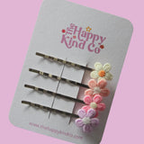 Pastel Flower Bobby Pin Set