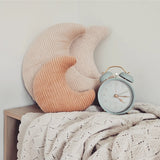 Ribbed Moon Cushion | Caramel