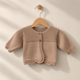 Detailed Blush Beige Cardigan 0-3M