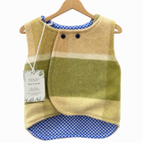 Woolen Vest with Hood - Plaid/ Blue Checkered