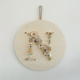 Dried Floral Initial Plaques - Natural Background