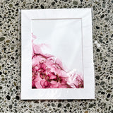 Original Alcohol Ink Artwork - Blossom + Gold