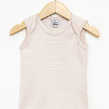 Merino Singlet - Pink Stripe
