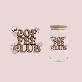 Glass Tumbler with Straw - The Coffee Club