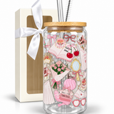 Glass Tumbler with Straw - Bridal