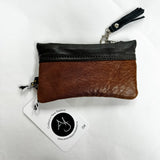 The Everyday Leather Purse - Black/Tan