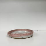 Handmade Pottery Spoon Rest- Blush Pink/Speckled White