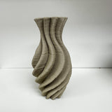 Swirl Abstract Thin Vase - Nude