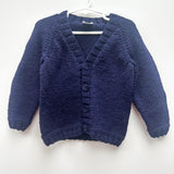 100% Wool Navy Cardigan A15 - 1-2Y