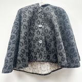 Wool Cape - Black Splashes