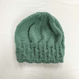 Pure Wool Beanie Hat -Soft Green