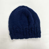 Pure Merino Wool Beanie Hat -Navy