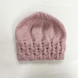 Pure Wool Beanie Hat -Dusty Pink