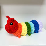 Handmade Crochet Rainbow Caterpillar