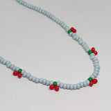 Cherry Necklace - Blue
