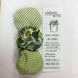 Jar Covers - Green Stripe/Green Floral/Green Polka Dot