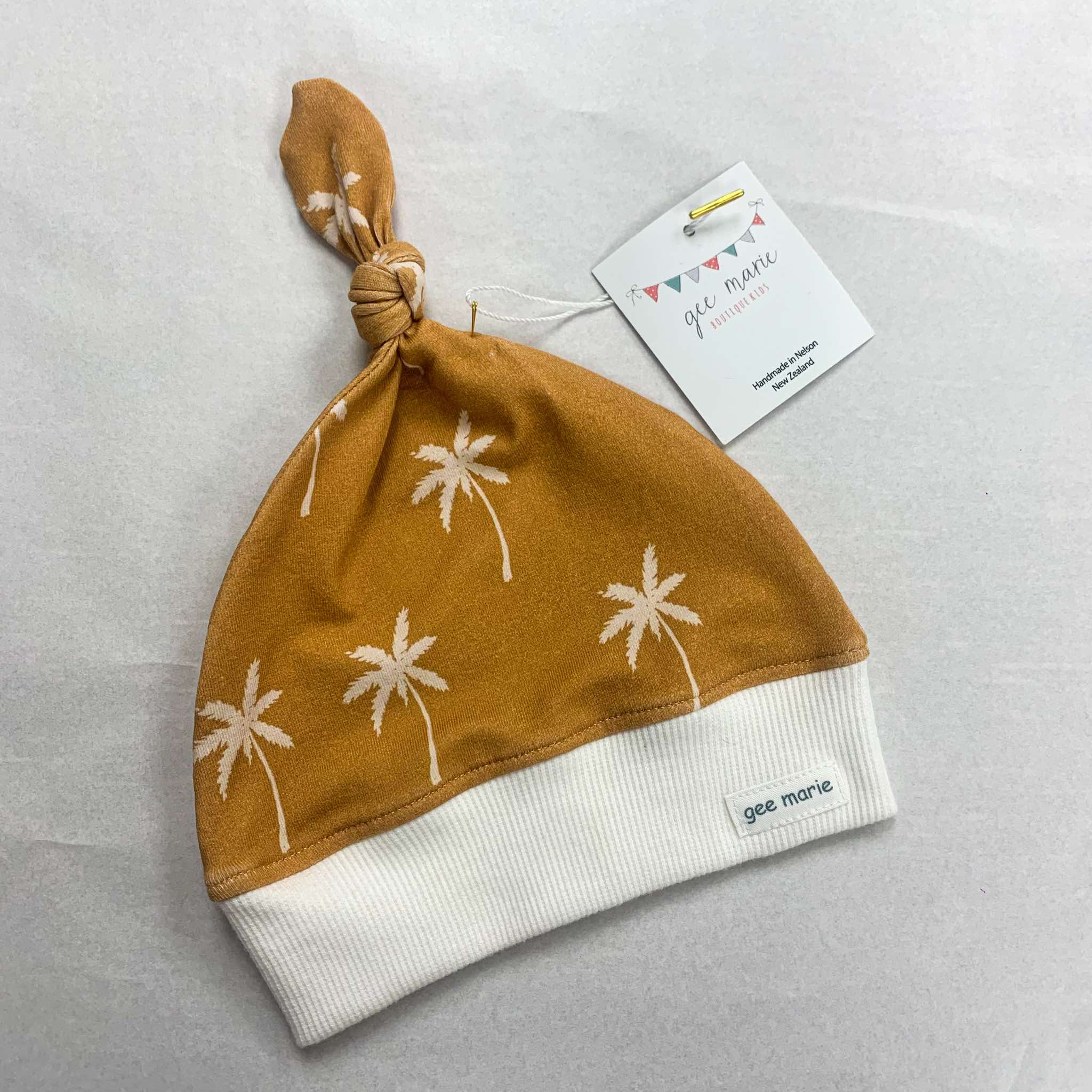 Cotton Baby Top Knot Beanies