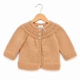 100% Wool Apricot Cardigan A66 - 6-12 M